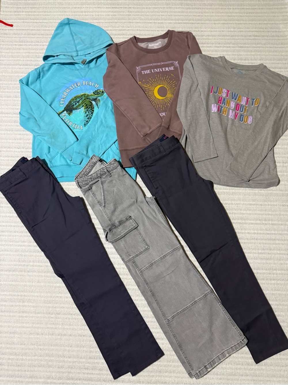 Lot of Girls Clothes Sz 16 Pants Shirts Hoodie